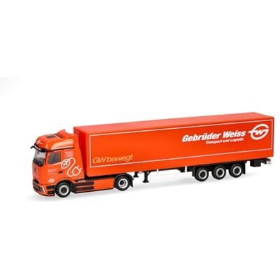 Herpa Miniatura del camión Mercedes-Benz eActros 600 ProCabin Bigspace semirremolque de Lona Gebrüder Weiss, Escala 1/87, maqueta de colleción, modelismo, Modelo aleman, Figura plástico Herpa Miniatura del camión Mercedes-Benz eActros 600 ProCabin Bigspace semirremolque de Lona Gebrüder Weiss, Escala 1/87, maqueta de colleción, modelismo, Modelo aleman, Figura plástico