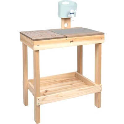 small foot Cocina para Barro con Mesa Madera ext. Placa cocción grabada Llave para Agua de 3 años, small foot Cocina para Barro con Mesa Madera ext. Placa cocción grabada Llave para Agua de 3 años,