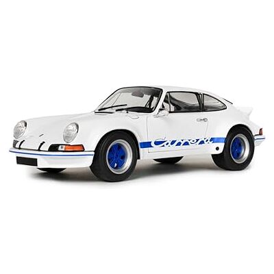 Solido Porsche 911 RSR 1973 Coche de Carreras clásico 911 con decoración Carrera, carrocería Detallada y Llantas Deportivas, Color Blanco con Detalles en Azul, 1:18 Solido Porsche 911 RSR 1973 Coche de Carreras clásico 911 con decoración Carrera, carrocería Detallada y Llantas Deportivas, Color Blanco con Detalles en Azul, 1:18