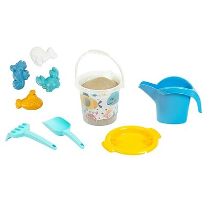 Theo Klein Conjunto de Cubo y Accesorios Mundo Marino I Incluye tamiz y regadera I con moldes, Pala y rastrillo I Plástico Reciclado I Anti-UV, Apto para niños a Partir de 18 Meses Theo Klein Conjunto de Cubo y Accesorios Mundo Marino I Incluye tamiz y regadera I con moldes, Pala y rastrillo I Plástico Reciclado I Anti-UV, Apto para niños a Partir de 18 Meses
