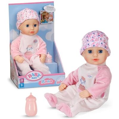 Baby born Anna Rose 36 cm muñeca de Tela con biberón Baby born Anna Rose 36 cm muñeca de Tela con biberón