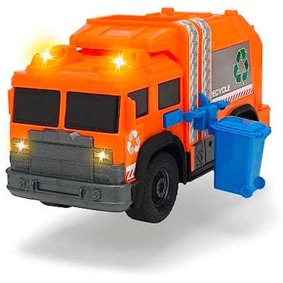 Dickie Toys Camión de Reciclaje con Luz y Sonido, Contenedor Móvil, Pilas Incluidas, Apto para Niños y Niñas a Partir de 3 Años de Edad, 30 cm, Color Naranja Dickie Toys Camión de Reciclaje con Luz y Sonido, Contenedor Móvil, Pilas Incluidas, Apto para Niños y Niñas a Partir de 3 Años de Edad, 30 cm, Color Naranja