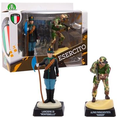 Giochi Preziosi Pareja de Personajes de 8 cm representantes de Lanzador Regimiento Montebello+Alpino Paracaidista Ranger Altamente detallado para niños a Partir de 3 años Giochi Preziosi Pareja de Personajes de 8 cm representantes de Lanzador Regimiento Montebello+Alpino Paracaidista Ranger Altamente detallado para niños a Partir de 3 años