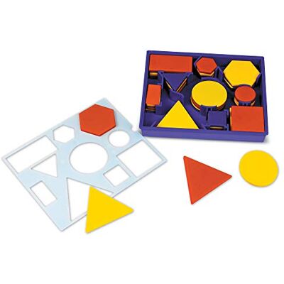 Learning Resources - Set de Bloques lógicos de plástico con atributos para Jugar sobre la Mesa, Color () Learning Resources - Set de Bloques lógicos de plástico con atributos para Jugar sobre la Mesa, Color ()