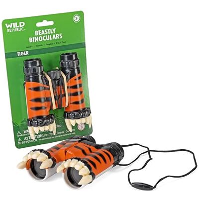 WILD REPUBLIC Beastly Binocular, prismáticos de Juguete con diseño Tigre, 14 cm () WILD REPUBLIC Beastly Binocular, prismáticos de Juguete con diseño Tigre, 14 cm ()