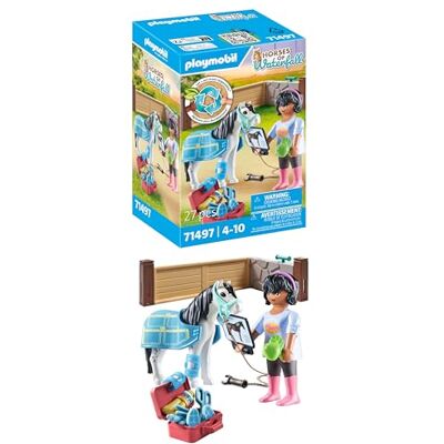 Playmobil Horses of Waterfall Terapeuta de Caballos, Cuidado y alimentación amorosos para los Caballos, con Vendajes y deliciosas golosinas, detallados Juguetes para niños a Partir de 4 años Playmobil Horses of Waterfall Terapeuta de Caballos, Cuidado y alimentación amorosos para los Caballos, con Vendajes y deliciosas golosinas, detallados Juguetes para niños a Partir de 4 años