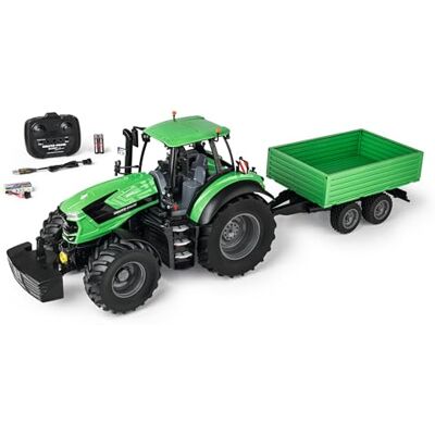 Carson 1:16 Tractor Deutz 8280 TTV con Remolque 100% RTR Tractor RC, vehículo teledirigido con luz y Sonido, Incluye Pilas y Mando a Distancia, Bulldog teledirigido Carson 1:16 Tractor Deutz 8280 TTV con Remolque 100% RTR Tractor RC, vehículo teledirigido con luz y Sonido, Incluye Pilas y Mando a Distancia, Bulldog teledirigido