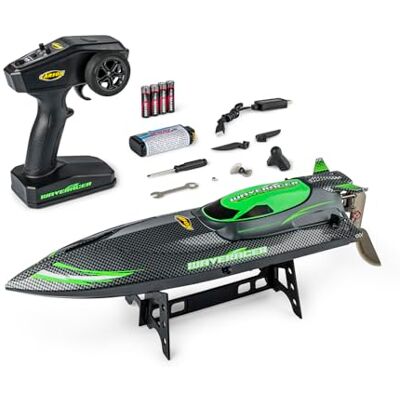 Carson Waveracer Brushless 2.4GHz 100% RTR Barco teledirigido, Barco teledirigido, Juguete para niños y Adultos, Incluye Mando a Distancia Carson Waveracer Brushless 2.4GHz 100% RTR Barco teledirigido, Barco teledirigido, Juguete para niños y Adultos, Incluye Mando a Distancia