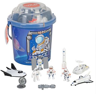 WILD REPUBLIC Bucket Espacial, Figuras de Juguete, 6 Piezas, Juegos Interactivos WILD REPUBLIC Bucket Espacial, Figuras de Juguete, 6 Piezas, Juegos Interactivos