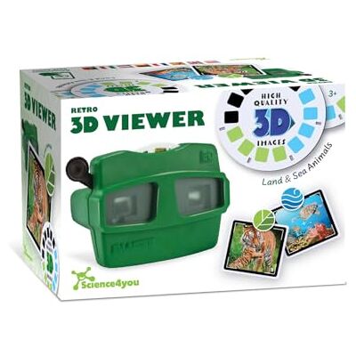 Science4you Retro 3D Viewer para Niños Juguete Retro con Visor de Carretel e Imágenes 3D de Animales Terrestres y Marinos, Regalo de Animales para Niños y Niñas Science4you Retro 3D Viewer para Niños Juguete Retro con Visor de Carretel e Imágenes 3D de Animales Terrestres y Marinos, Regalo de Animales para Niños y Niñas