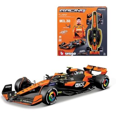 Bburago Kit de modelismo McLaren MCL38 (2024) #4 Norris Escala 1:24, Kit de Montaje con 42 Piezas, réplica Detallada de F1 con Licencia Oficial Bburago Kit de modelismo McLaren MCL38 (2024) #4 Norris Escala 1:24, Kit de Montaje con 42 Piezas, réplica Detallada de F1 con Licencia Oficial