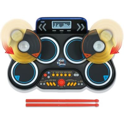 VTech Kidi DJ Drums, batería electrónica Infantil con Almohadillas Luminosas, platillos, Palillos, Bluetooth, Toma Jack para Auriculares, Aprendizaje y Juegos, Para niños a Partir de 6 años, francés VTech Kidi DJ Drums, batería electrónica Infantil con Almohadillas Luminosas, platillos, Palillos, Bluetooth, Toma Jack para Auriculares, Aprendizaje y Juegos, Para niños a Partir de 6 años, francés