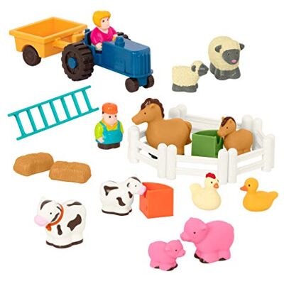 Battat - Set de juegos de animales de granja - 25 juguetes para niños pequeños - Animales Battat - Set de juegos de animales de granja - 25 juguetes para niños pequeños - Animales