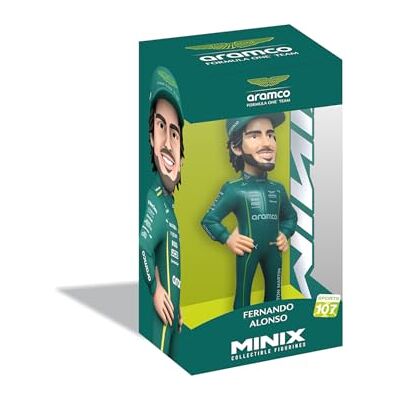 MINIX Bandai Figura de colección 12 cm, Aston Martin, Fernando Alonso, Coleccionables para Exhibición, Idea de Regalo, Juguetes para Niños y Adultos, Fans De Fórmula 1 (MN) MINIX Bandai Figura de colección 12 cm, Aston Martin, Fernando Alonso, Coleccionables para Exhibición, Idea de Regalo, Juguetes para Niños y Adultos, Fans De Fórmula 1 (MN)