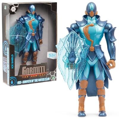 GORMITI THE NEW ERA Gormiti Figura de 27 cm de AQU con su Arma Escudo de Hielo, Gormiti de la Nueva Era, Armadura de Quitar y Poner, Brillantes con Acabados Metálicos, 9 Puntos de Articulación, Famosa () GORMITI THE NEW ERA Gormiti Figura de 27 cm de AQU con su Arma Escudo de Hielo, Gormiti de la Nueva Era, Armadura de Quitar y Poner, Brillantes con Acabados Metálicos, 9 Puntos de Articulación, Famosa ()