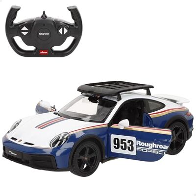 ColorBaby RASTAR Coche teledirigido Porsche 911 Dakar, A Escala 1:14, Luces Delanteras, Puertas de Apertura Manual y Maletero Desmontable, 6 Funciones, Licencia Oficial, A Partir de 6 años () ColorBaby RASTAR Coche teledirigido Porsche 911 Dakar, A Escala 1:14, Luces Delanteras, Puertas de Apertura Manual y Maletero Desmontable, 6 Funciones, Licencia Oficial, A Partir de 6 años ()