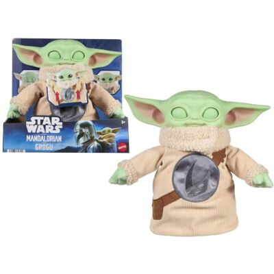 Mattel Star Wars The Mandalorian & Grogu Grogu Cógeme Peluche de 28 cm de Altura con Ojos Que se abren, Cabeza de Vinilo y Cuerpo y Manos de Peluche blanditos, Mattel Star Wars The Mandalorian & Grogu Grogu Cógeme Peluche de 28 cm de Altura con Ojos Que se abren, Cabeza de Vinilo y Cuerpo y Manos de Peluche blanditos,