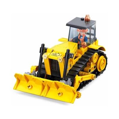 Sluban Metropolis- Heavy Duty Bulldozer 127PCS Edad 6-12 años, minifigura incluida, vehículo de construcción, piezas móviles, serie Metropolis Sluban Metropolis- Heavy Duty Bulldozer 127PCS Edad 6-12 años, minifigura incluida, vehículo de construcción, piezas móviles, serie Metropolis