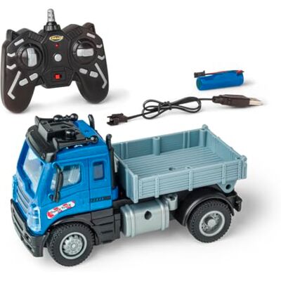 Carson 1:50 Camión volquete Nano City 2.4 GHz – Coche teledirigido, vehículo RC, 40 min de Tiempo de Juego, Juguete para niños, vehículo de construcción, Coche de Control Remoto, Color Azul Carson 1:50 Camión volquete Nano City 2.4 GHz – Coche teledirigido, vehículo RC, 40 min de Tiempo de Juego, Juguete para niños, vehículo de construcción, Coche de Control Remoto, Color Azul