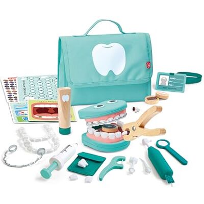 Hape Kit de Dentista de Juego de rol para niños Juego Educativo con Herramientas realistas Hape Kit de Dentista de Juego de rol para niños Juego Educativo con Herramientas realistas