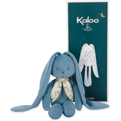 KALOO , Lapinoo Peluche Conejo Bebé, Azul Horizonte, 35 cm Desde el Nacimiento, Pana Muy Suave, Orejas Largas para Atar, Pañuelo Estampado, Caja Regalo Personalizable, Lavable a 30 °C KALOO , Lapinoo Peluche Conejo Bebé, Azul Horizonte, 35 cm Desde el Nacimiento, Pana Muy Suave, Orejas Largas para Atar, Pañuelo Estampado, Caja Regalo Personalizable, Lavable a 30 °C