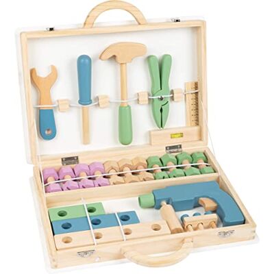 small foot Caja de Herramientas escandinava, de Madera, , Conjunto de Tornillos, 32 Piezas small foot Caja de Herramientas escandinava, de Madera, , Conjunto de Tornillos, 32 Piezas