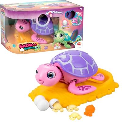 Bizak Salva La Tortuga Color Rosa, Mascota Interactiva para niños y niñas, Experiencia de unboxing, Limpia y cuida tu Animal Interactivo con reaccione y Sonidos, Juego de cuidados, () Bizak Salva La Tortuga Color Rosa, Mascota Interactiva para niños y niñas, Experiencia de unboxing, Limpia y cuida tu Animal Interactivo con reaccione y Sonidos, Juego de cuidados, ()