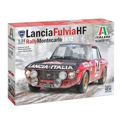Italeri 1:24 Lancia Fulvia HF Rallye Monte 1972 Modelismo, Kit, maqueta, Manualidades, Hobby, Pegamento, Kit de plástico, Fiel al Detalle, Modelo de Coche, 1:24 Italeri 1:24 Lancia Fulvia HF Rallye Monte 1972 Modelismo, Kit, maqueta, Manualidades, Hobby, Pegamento, Kit de plástico, Fiel al Detalle, Modelo de Coche, 1:24