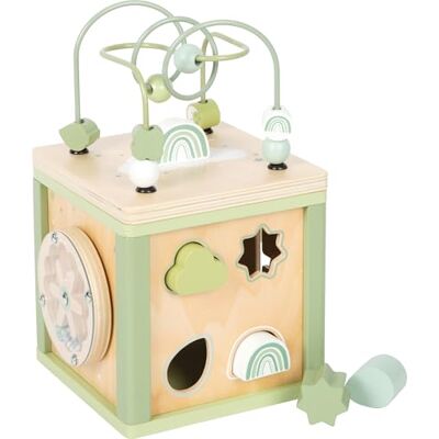 small foot Cubo motriz Verde, Madera FSC® 100% certificada, 5 Lados, 12 Meses, small foot Cubo motriz Verde, Madera FSC® 100% certificada, 5 Lados, 12 Meses,