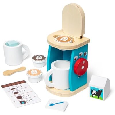 Set de cafetera de madera Melissa & Doug - Juego para 3+ - Imaginación Set de cafetera de madera Melissa & Doug - Juego para 3+ - Imaginación