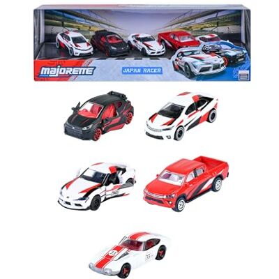 Majorette – Toyota Racing Giftpack, Set de 5 Coches Deportivos GR, de Metal a Escala 1:64 (7,5 cm), con Blister Ventana Decorado, Desde 3 años () Majorette – Toyota Racing Giftpack, Set de 5 Coches Deportivos GR, de Metal a Escala 1:64 (7,5 cm), con Blister Ventana Decorado, Desde 3 años ()