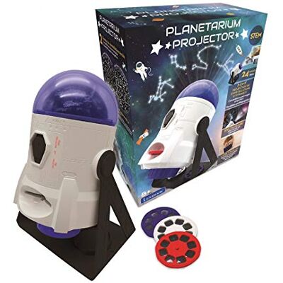 LEXIBOOK , Proyector planetario 2 en 1, 24 imágenes para Descubrir el Espacio, 2 cúpulas para Constelaciones, Stem, Blanco/Azul, LEXIBOOK , Proyector planetario 2 en 1, 24 imágenes para Descubrir el Espacio, 2 cúpulas para Constelaciones, Stem, Blanco/Azul,