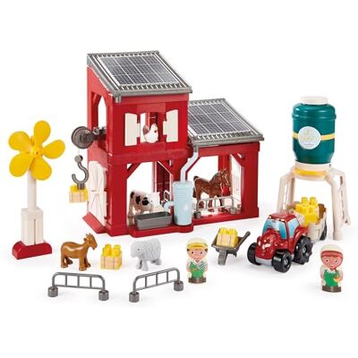 Ecoiffier Abrick Granja ecológica, Juego de construcción con Animales, Tractor, silo y Accesorios, con Paneles solares y aerogenerador, Juguete Educativo Desde 18 Meses (790000) Ecoiffier Abrick Granja ecológica, Juego de construcción con Animales, Tractor, silo y Accesorios, con Paneles solares y aerogenerador, Juguete Educativo Desde 18 Meses (790000)