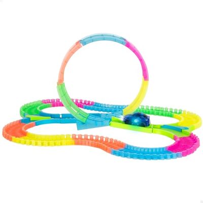 ColorBaby Speed & Go Pista coches flexible, 131 piezas, 350 cm, Brilla en la oscuridad, Circuito luminoso, Aro de 360º, Coche luces LED, Juguetes educativos niños 3 años, Juego de construcción () ColorBaby Speed & Go Pista coches flexible, 131 piezas, 350 cm, Brilla en la oscuridad, Circuito luminoso, Aro de 360º, Coche luces LED, Juguetes educativos niños 3 años, Juego de construcción ()