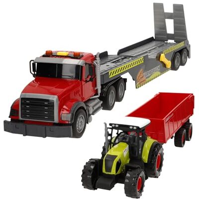 ColorBaby Speed & Go Camión tráiler de Juguete, Incluye Tractor con Remolque, Sistema de fricción, Escala 1:14, Luces y Sonidos, Juguetes niños 3 años, Camiones de Juguetes Grandes () ColorBaby Speed & Go Camión tráiler de Juguete, Incluye Tractor con Remolque, Sistema de fricción, Escala 1:14, Luces y Sonidos, Juguetes niños 3 años, Camiones de Juguetes Grandes ()