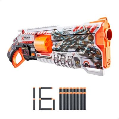 COLORBABY X-Shot Pistola Juguete Skins Lock Baster, Lanzador dardo gomaeva, Sistema de Bloqueo, Incluye 16 repuestos, Cañón rotatorio, Capacidad para 8 Dardos, Juguete niño +8 años () COLORBABY X-Shot Pistola Juguete Skins Lock Baster, Lanzador dardo gomaeva, Sistema de Bloqueo, Incluye 16 repuestos, Cañón rotatorio, Capacidad para 8 Dardos, Juguete niño +8 años ()