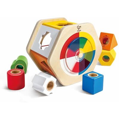 Hape Clasificador de Formas Wooden Wonder Juguete Educativo de Madera Clasificación de Colores y Formas para Niños de 12 Meses+ Hape Clasificador de Formas Wooden Wonder Juguete Educativo de Madera Clasificación de Colores y Formas para Niños de 12 Meses+