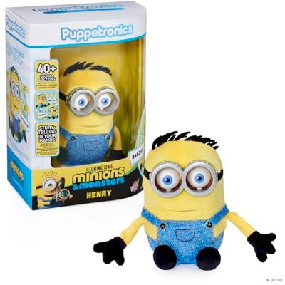 Famosa Puppetronic Minions Henry Muñeco Animatrónico Interactivo, Movimiento de Cabeza y Boca con Sensor Táctil, Sonidos Auténticos y Tecnología Chatty Tech Diversión Interactiva, () Famosa Puppetronic Minions Henry Muñeco Animatrónico Interactivo, Movimiento de Cabeza y Boca con Sensor Táctil, Sonidos Auténticos y Tecnología Chatty Tech Diversión Interactiva, ()