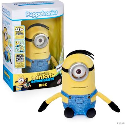 Famosa Puppetronic Minions Dick Muñeco Animatrónico Interactivo, Movimiento de Cabeza y Boca con Sensor Táctil, Sonidos Auténticos y Tecnología Chatty Tech, Diversión Interactiva, () Famosa Puppetronic Minions Dick Muñeco Animatrónico Interactivo, Movimiento de Cabeza y Boca con Sensor Táctil, Sonidos Auténticos y Tecnología Chatty Tech, Diversión Interactiva, ()