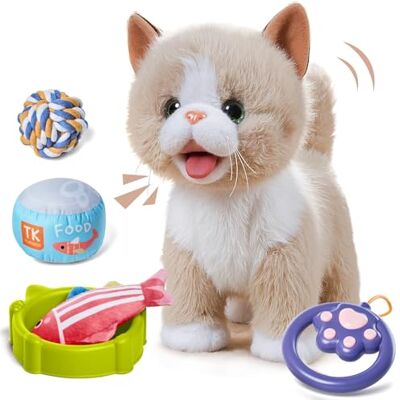 TUMAMA KIDS TUMAMA Mascota Interactiva Peluche Gato Que Anda y Ladra, Realista Juguete Interactivo Gatito, Electric Gatitos De Juguetes Muñecas para Niña 3 4 5 6 Años Regalos Ladra y Camina, Sacudir La Cola TUMAMA KIDS TUMAMA Mascota Interactiva Peluche Gato Que Anda y Ladra, Realista Juguete Interactivo Gatito, Electric Gatitos De Juguetes Muñecas para Niña 3 4 5 6 Años Regalos Ladra y Camina, Sacudir La Cola
