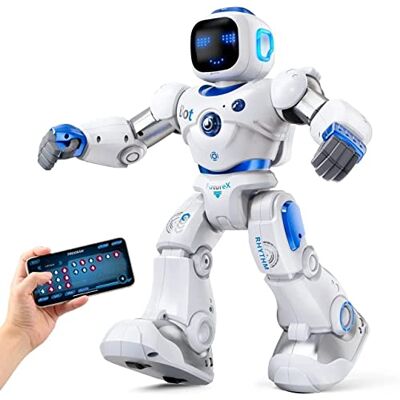 Ruko 1088 Robot Inteligente para niños, Gran Robot RC programable Interactivo con Control por Voz y Control de aplicación, Juguete para niños de 4 a 9 años, Azul Ruko 1088 Robot Inteligente para niños, Gran Robot RC programable Interactivo con Control por Voz y Control de aplicación, Juguete para niños de 4 a 9 años, Azul