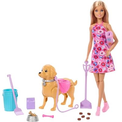 Barbie “ Walk & Potty” Conjunto con Cachorro de Juguete. Incluye un Perrito de Juguete Que Camina y Hace Sus Necesidades, una muñeca “Malibu”, Pala para Recogida y Accesorios, Barbie “ Walk & Potty” Conjunto con Cachorro de Juguete. Incluye un Perrito de Juguete Que Camina y Hace Sus Necesidades, una muñeca “Malibu”, Pala para Recogida y Accesorios,