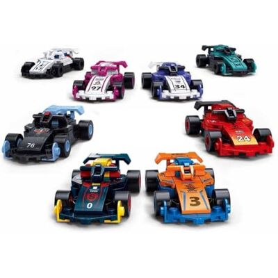 Sluban PowerBricks M38-B1378 Pull Back Car Racing 8 Tipos (16 Cajas en 1 Caja de visualización) Sluban PowerBricks M38-B1378 Pull Back Car Racing 8 Tipos (16 Cajas en 1 Caja de visualización)