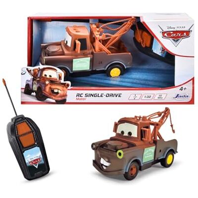 Jada Toys Coche Radiocontrol Cars Mater, Escala 1:32, 27 MHz, Alcance 10 m, Función Adelante Recto y Atrás en Curva, 14 cm, para Niños +4 Años () Jada Toys Coche Radiocontrol Cars Mater, Escala 1:32, 27 MHz, Alcance 10 m, Función Adelante Recto y Atrás en Curva, 14 cm, para Niños +4 Años ()
