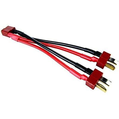 YUNIQUE GREEN-CLEAN-POWER Cable Paralelo T-Plug T-Deans Conector Universal para Baterías LiPo RC Fácil Instalación Adecuado para Autos, Barcos, Aviones RC, Rojo Negro, Plástico YUNIQUE GREEN-CLEAN-POWER Cable Paralelo T-Plug T-Deans Conector Universal para Baterías LiPo RC Fácil Instalación Adecuado para Autos, Barcos, Aviones RC, Rojo Negro, Plástico