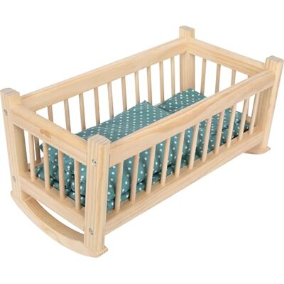 small foot Cuna para muñecas de Madera Natural, edredón Extragrande, niños a Partir de 3 años, small foot Cuna para muñecas de Madera Natural, edredón Extragrande, niños a Partir de 3 años,