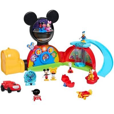 Just Play Disney Jr. Mickey Mouse Clubhouse Deluxe Playset de 71 cm con luces y sonidos, 16 piezas, +3 años Just Play Disney Jr. Mickey Mouse Clubhouse Deluxe Playset de 71 cm con luces y sonidos, 16 piezas, +3 años