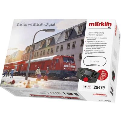Märklin – Paquete de Lanzamiento Digital Regional-Express, vía H0 Modelo ferroviario, Muchas Funciones de Sonido, con Mobile Station y carriles de vía C Märklin – Paquete de Lanzamiento Digital Regional-Express, vía H0 Modelo ferroviario, Muchas Funciones de Sonido, con Mobile Station y carriles de vía C