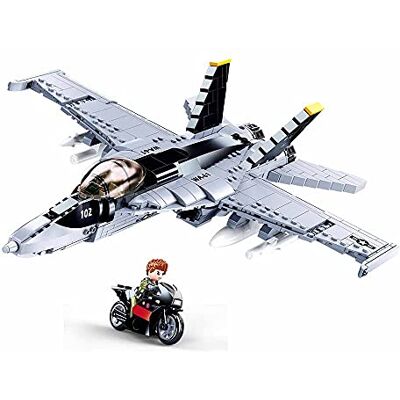 Sluban - Model Bricks-F/A-18E Super Bumblebee, , Multicolor Sluban - Model Bricks-F/A-18E Super Bumblebee, , Multicolor