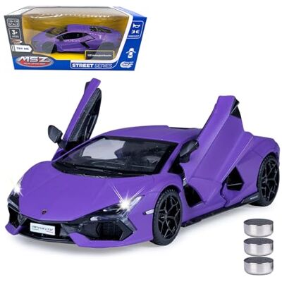 Jamara Lamborghini Revuelto Diecast 1:32 incluye pilas de botón – Modelo de coche de juguete, coche infantil, modelo de vehículos en miniatura, idea de regalo para niños, abrir y cerrar puertas Jamara Lamborghini Revuelto Diecast 1:32 incluye pilas de botón – Modelo de coche de juguete, coche infantil, modelo de vehículos en miniatura, idea de regalo para niños, abrir y cerrar puertas